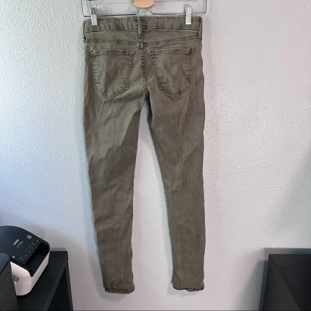 Mother The Looker Pop! Jeans Green